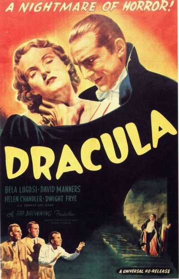 Cartel de la primera película de Bela "Drácula" Lugosi con Universal Pictures