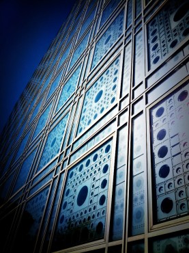 Fachada del instituto del mundo árabe en París