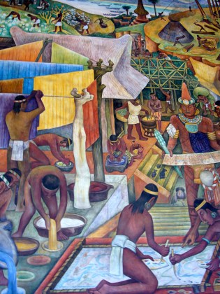 mural Diego rivera epoca mexicas