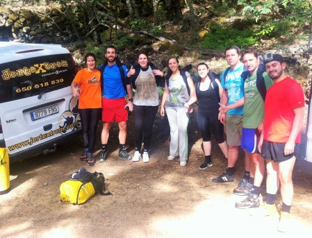 El grupo listo para empezar la caminata con Belén, nuestra guía de Jertextrem