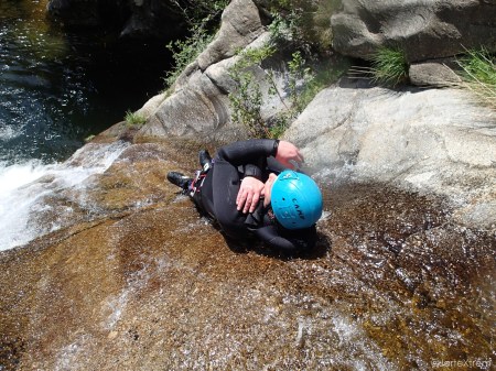 Garganta de Papuos: Tobogán de 8 metros